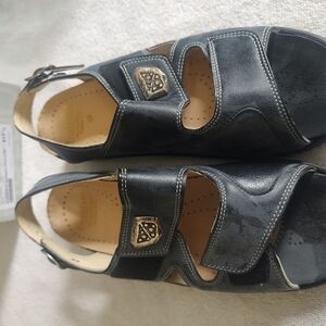 Black Leather Mules by